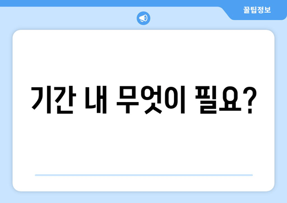 기간 내 무엇이 필요?