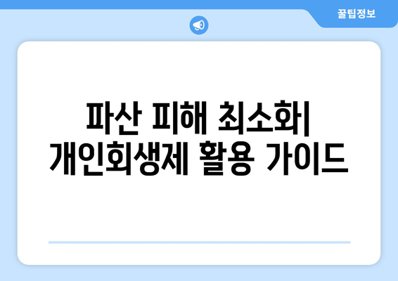 파산 피해 최소화| 개인회생제 활용 가이드