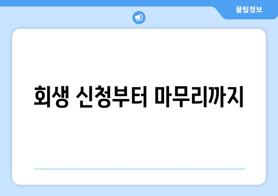 회생 신청부터 마무리까지