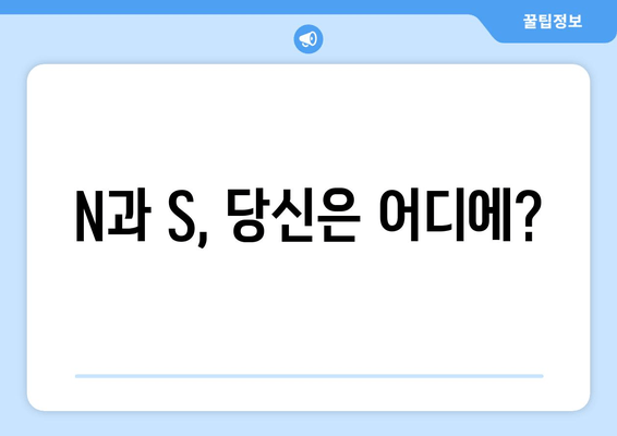 N과 S, 당신은 어디에?