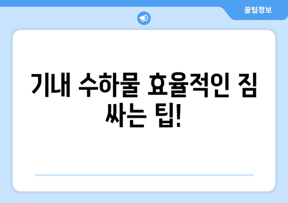 기내 수하물 규정 완벽 가이드 | 꼼꼼하게 알아보고 안전하게 여행하세요!