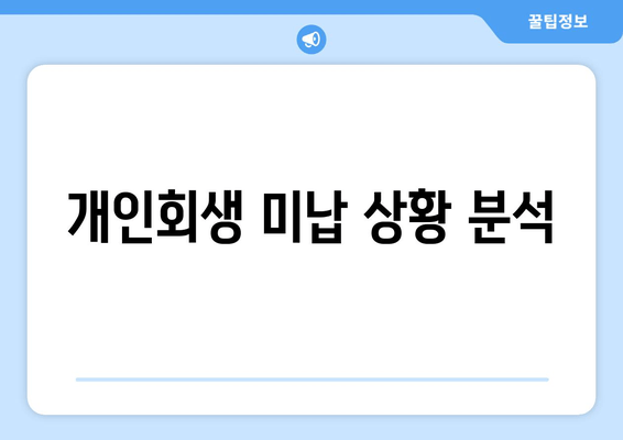 개인회생 미납 상황 분석