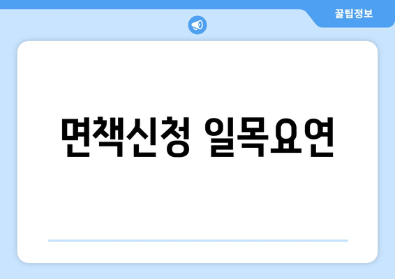 면책신청 일목요연