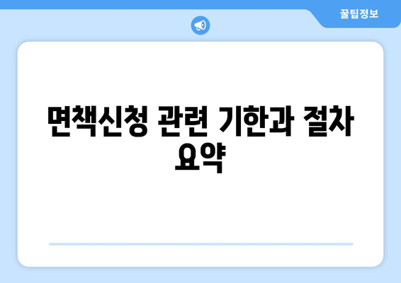 면책신청 관련 기한과 절차 요약