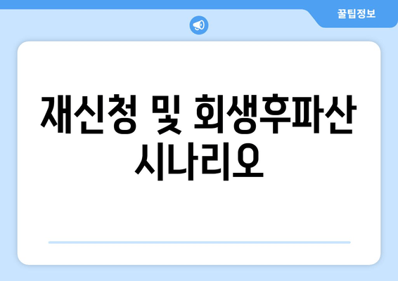 재신청 및 회생후파산 시나리오