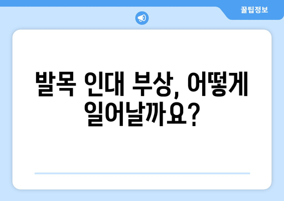 발목 인대 부상| 보행 장애와 발목 관절염, 예방 및 관리 가이드 | 발목 부상, 재활, 운동, 통증