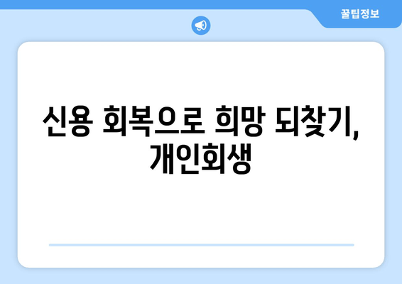 신용 회복으로 희망 되찾기, 개인회생