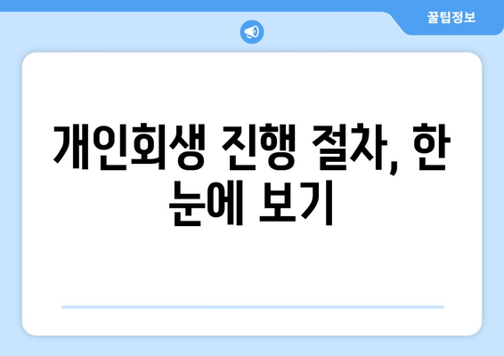 개인회생 진행 절차, 한 눈에 보기