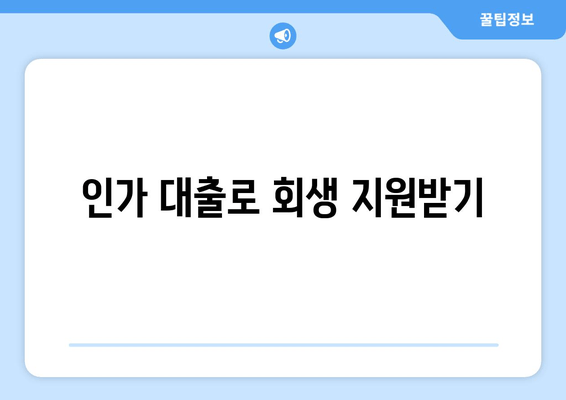 인가 대출로 회생 지원받기