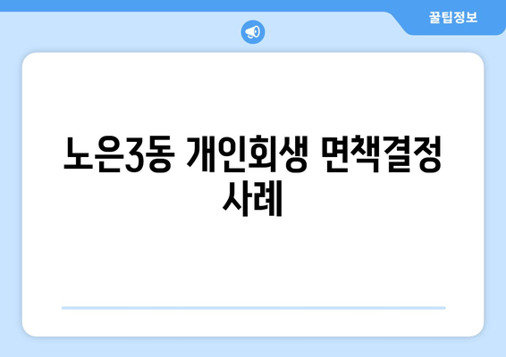 노은3동 개인회생 면책결정 사례