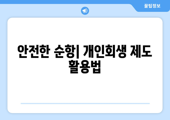 안전한 순항| 개인회생 제도 활용법