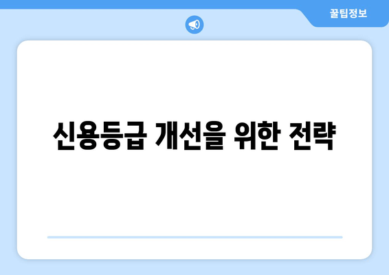 신용등급 개선을 위한 전략