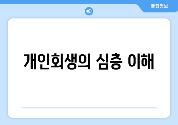 개인회생의 심층 이해