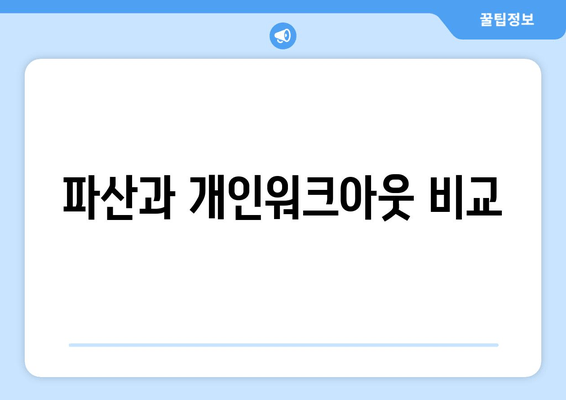 파산과 개인워크아웃 비교