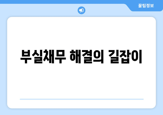 부실채무 해결의 길잡이