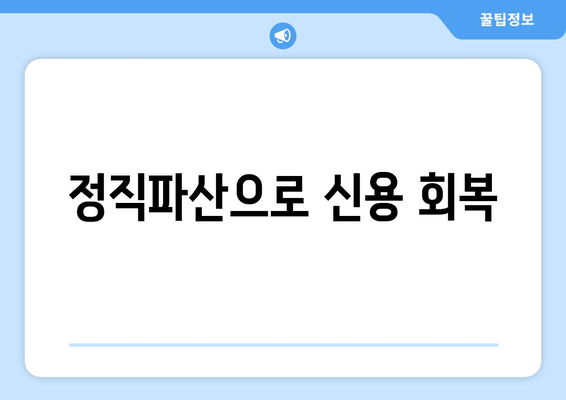 정직파산으로 신용 회복