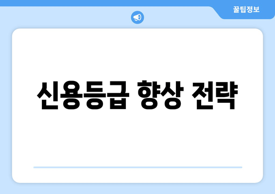 신용등급 향상 전략