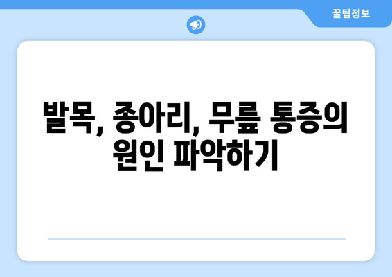 발목 통증, 종아리 경련, 무릎 통증 해결 위한 3가지 단계 | 통증 완화, 운동, 예방, 스트레칭