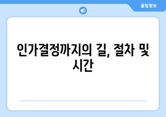 인가결정까지의 길, 절차 및 시간