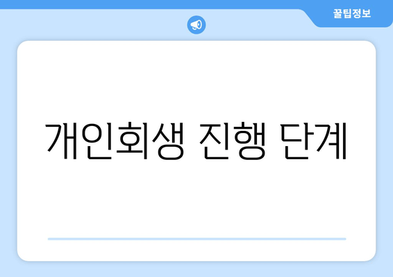 개인회생 진행 단계