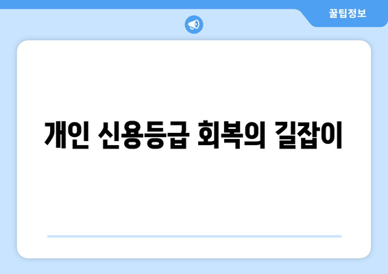 개인 신용등급 회복의 길잡이