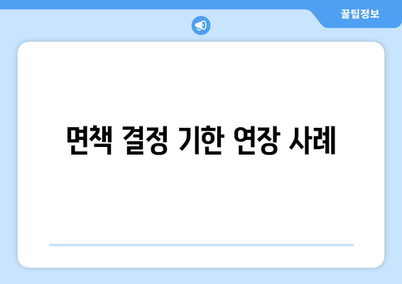 면책 결정 기한 연장 사례