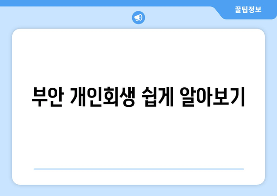 부안 개인회생 쉽게 알아보기