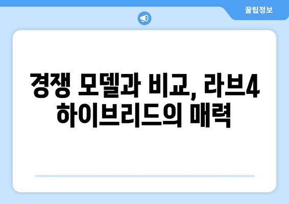 2024년 토요타 라브4 하이브리드 완벽 가이드 | 가격, 제원, 시승 후기, 장단점 비교