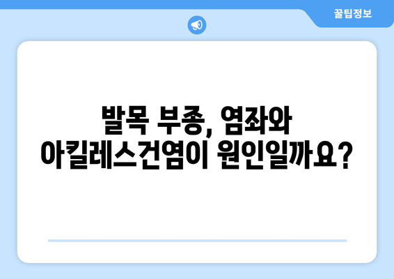 발목 부종의 주범| 염좌와 아킬레스건염, 원인과 대처법 | 발목 통증, 부종, 염좌, 아킬레스건염, 치료, 관리