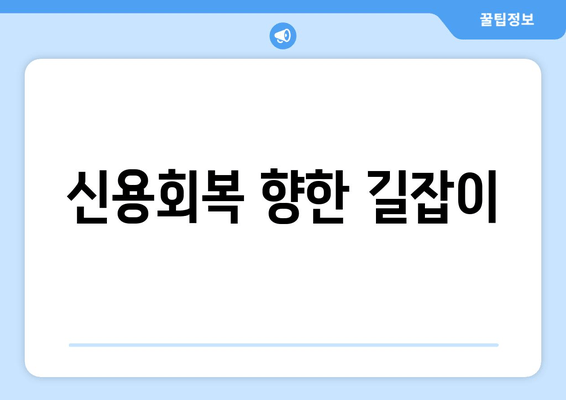 신용회복 향한 길잡이