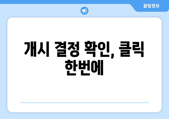 개시 결정 확인, 클릭 한번에