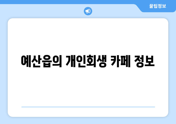 예산읍의 개인회생 카페 정보