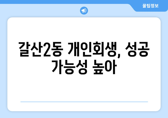 갈산2동 개인회생, 성공 가능성 높아