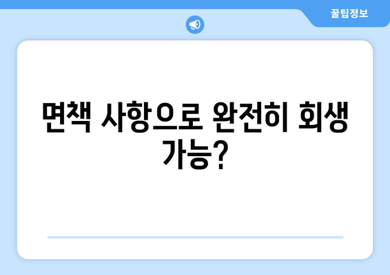 면책 사항으로 완전히 회생 가능?