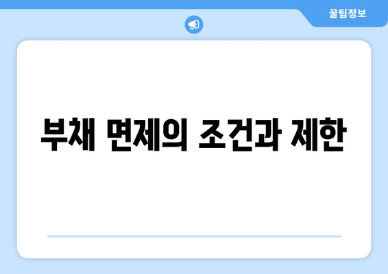 부채 면제의 조건과 제한