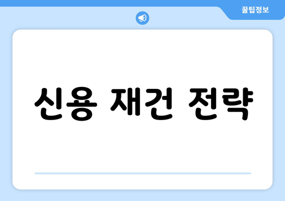 신용 재건 전략