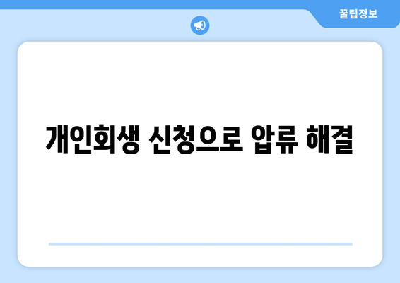 개인회생 신청으로 압류 해결