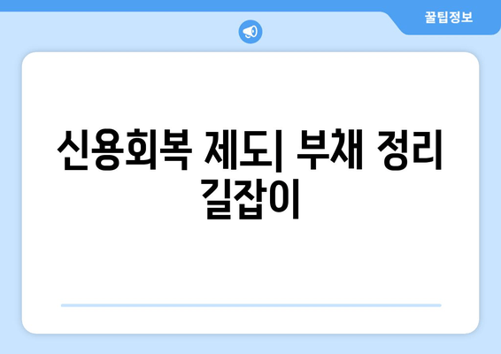 신용회복 제도| 부채 정리 길잡이