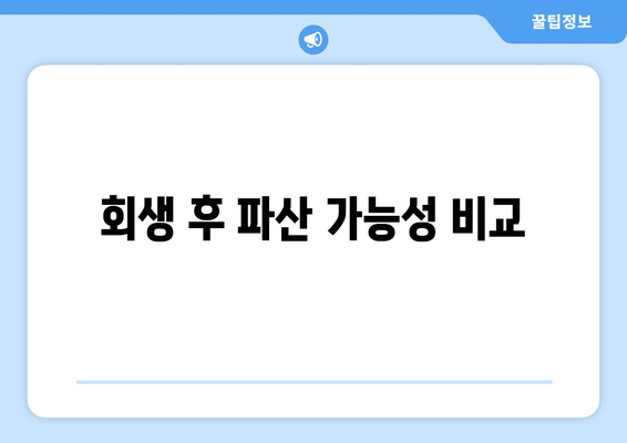 회생 후 파산 가능성 비교