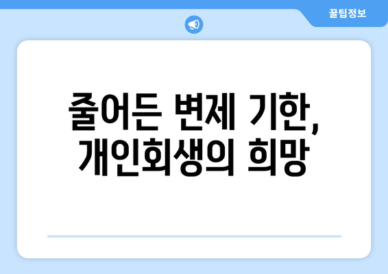 줄어든 변제 기한, 개인회생의 희망