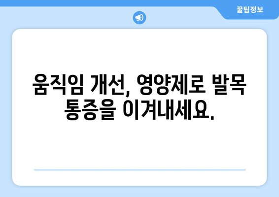 발목 퇴행성 관절염 관리, 영양제로 통증 완화하고 움직임 개선하기 | 관절 건강, 영양 보충, 퇴행성 관절염 치료