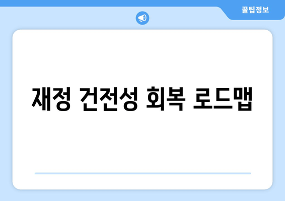 재정 건전성 회복 로드맵