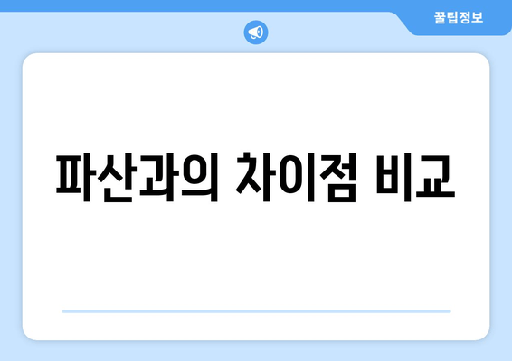 파산과의 차이점 비교