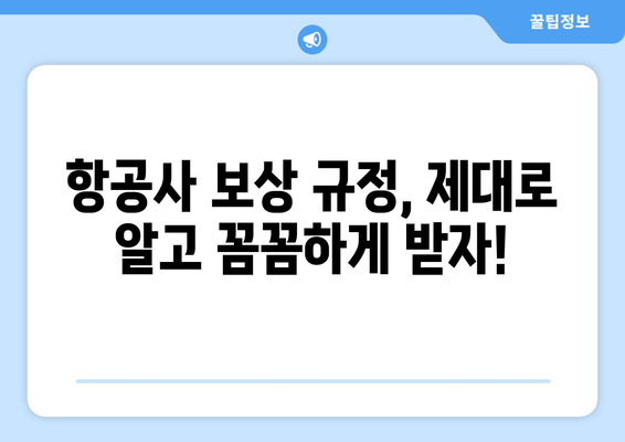 비행기 지연/결항, 실시간 확인부터 보상까지! 알아야 할 모든 것 | 지연/결항 대처 가이드, 보상 규정, 꿀팁