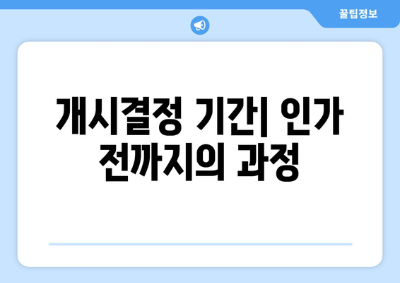 개시결정 기간| 인가 전까지의 과정