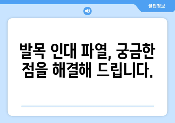 발목 인대 파열 완벽 가이드| 증상, 치료, 재활까지 | 발목 부상, 인대 손상, 운동, 재활 운동