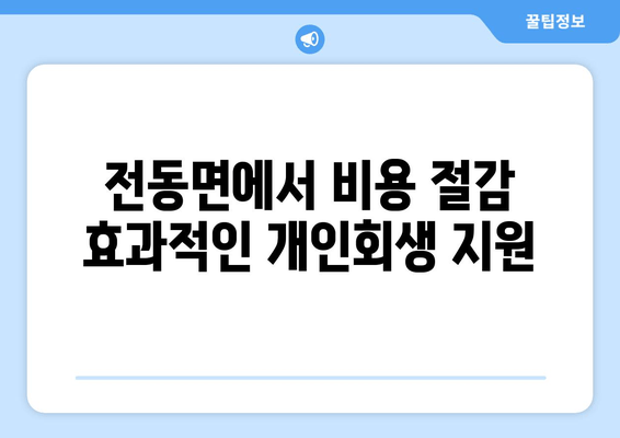 전동면에서 비용 절감 효과적인 개인회생 지원