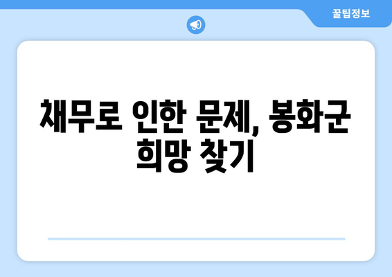 채무로 인한 문제, 봉화군 희망 찾기