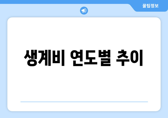 생계비 연도별 추이