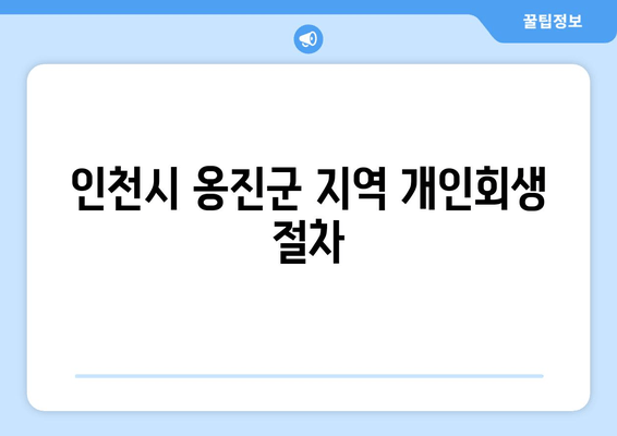 인천시 옹진군 지역 개인회생 절차